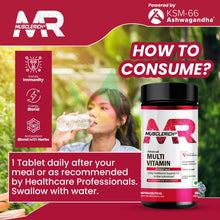 Load image into Gallery viewer, MuscleRich Advanced Multivitamin powered by KSM66 Ashwagandha 60 Tablets Product vendor
