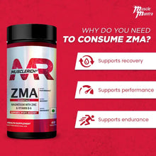 Load image into Gallery viewer, Muscle Rich ZMA (Magnesium with Zinc & Vitamin B-6) 60 Tablets Product vendor
