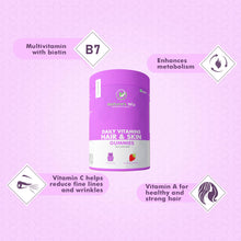 Load image into Gallery viewer, Natures Wiz | Multi Vitamin Gummies | Vitamin Gummies For Hair & Skin | Hair Growth, Promotes Stronger Nails, Glowing Skin, Increases Metabolism