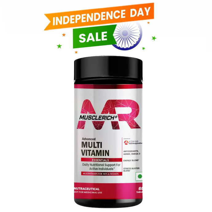 MuscleRich Advanced Multivitamin powered by KSM66 Ashwagandha for Men & Women | 60 Veg Tablets Product vendor