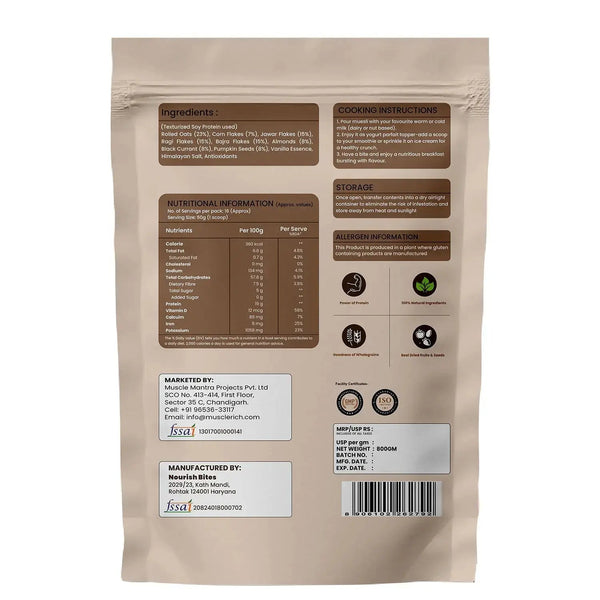 MuscleRich Muesli High Protein with Nuts Seeds and Berries 800gm Product vendor